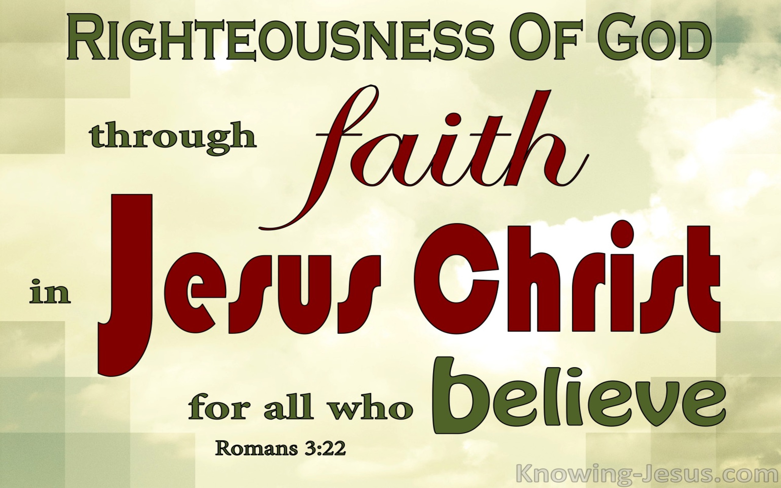 Romans 3:22 Righteousness By Faith In Jesus Christ (red)